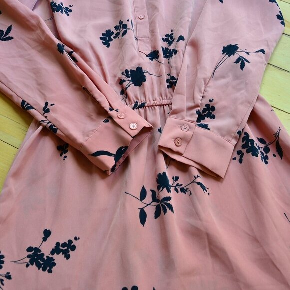 Joie Pink Acey Floral Long Sleeve Dress Size XS - Picture 8 of 12